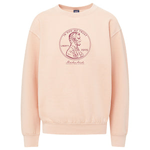 Pink Novelty Penny Crewneck Youth Sweatshirt